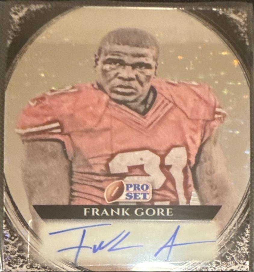 Frank Gore #P-FG1 2025 Leaf Pro Set Metal Portrait Autograph Football