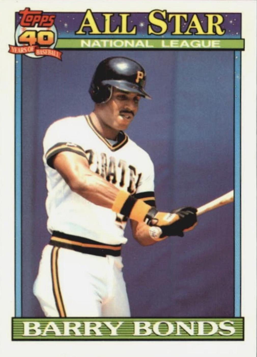 Barry Bonds #401 Baseball Cards 1991 Topps Tiffany