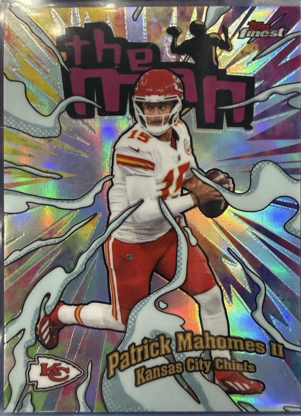 Patrick Mahomes II 2025 Topps Finest Football The Man TM-4 exact card photograph