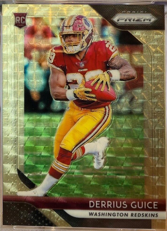 Derrius Guice [Gold Prizm Vinyl] #221