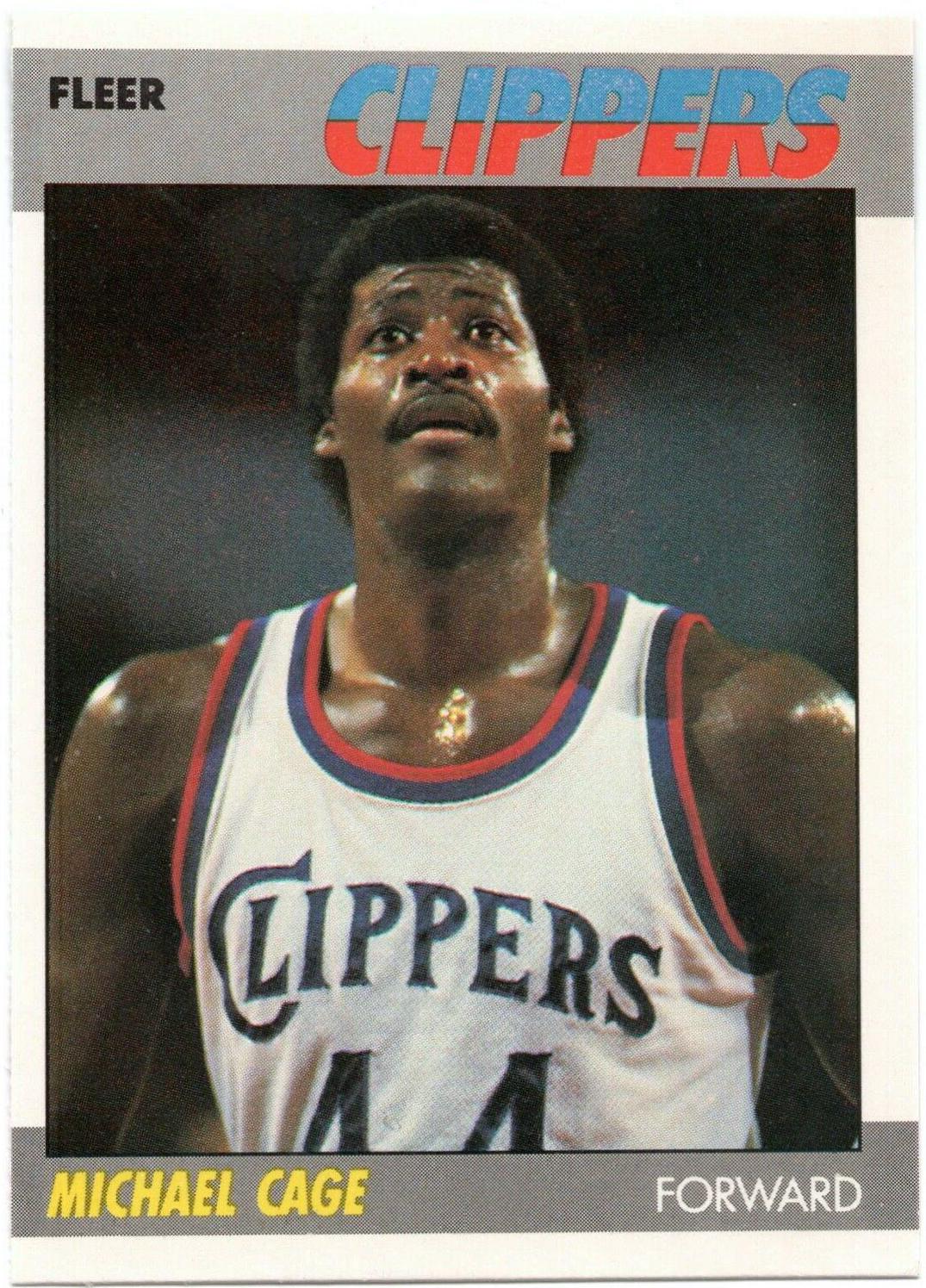 Michael Cage #15 Basketball Cards 1987 Fleer