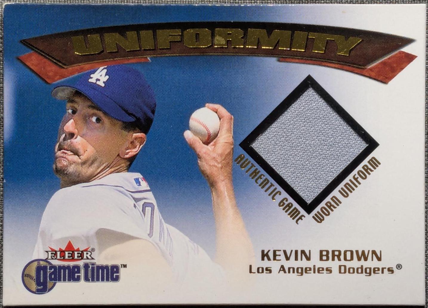 Kevin Brown Baseball Cards 2001 Fleer Game Time Uniformity