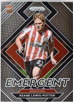 Keane Lewis Potter #3 Soccer Cards 2022 Panini Prizm Premier League Emergent
