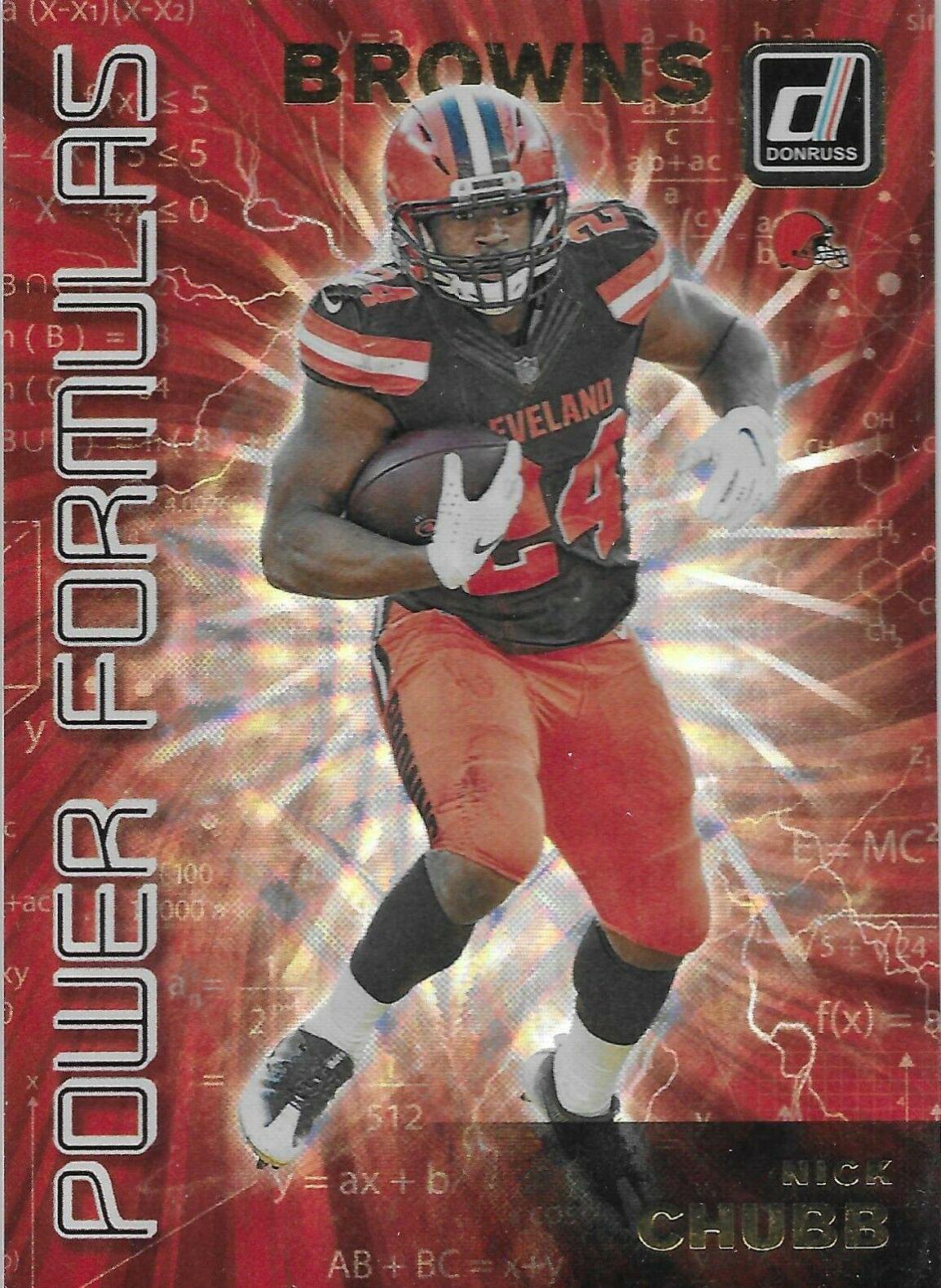 Nick Chubb #PF 7 Football Cards 2019 Donruss Power Formulas