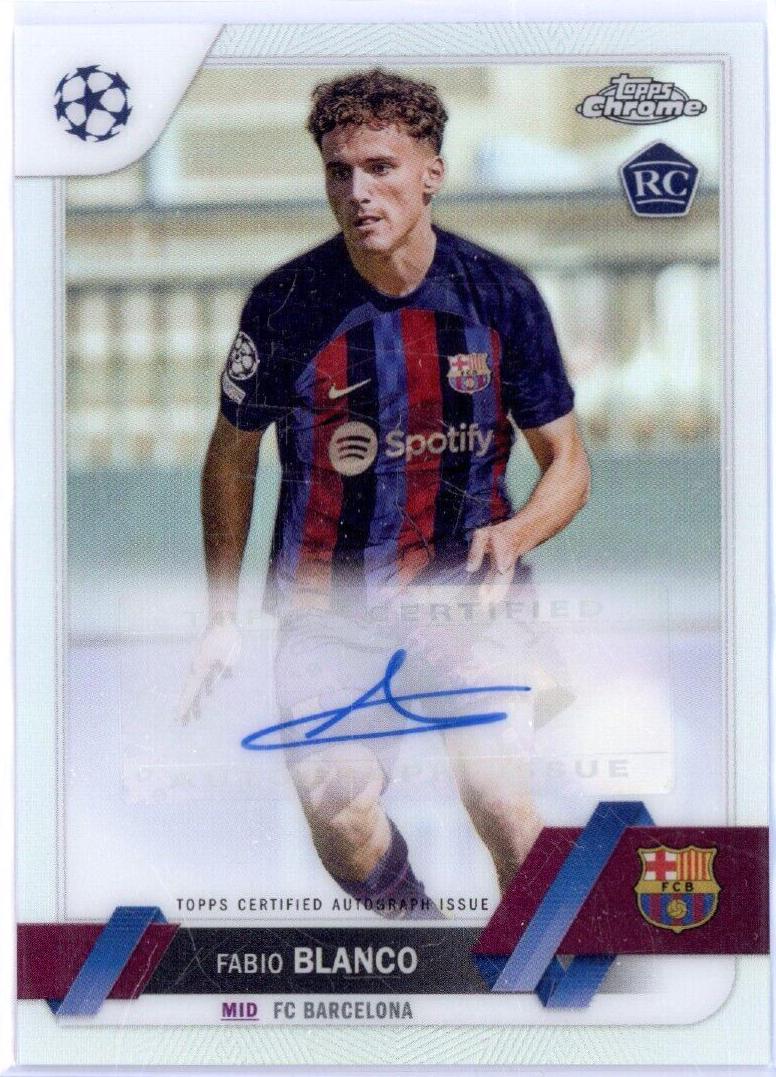Fabio Blanco #CA-FB Soccer Cards 2022 Topps Chrome UEFA Club Competitions Autographs