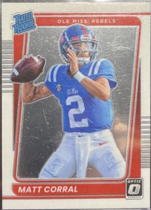 Matt Corral #5 Football Cards 2022 Panini Chronicles Draft Picks Donruss Optic Rated Rookie