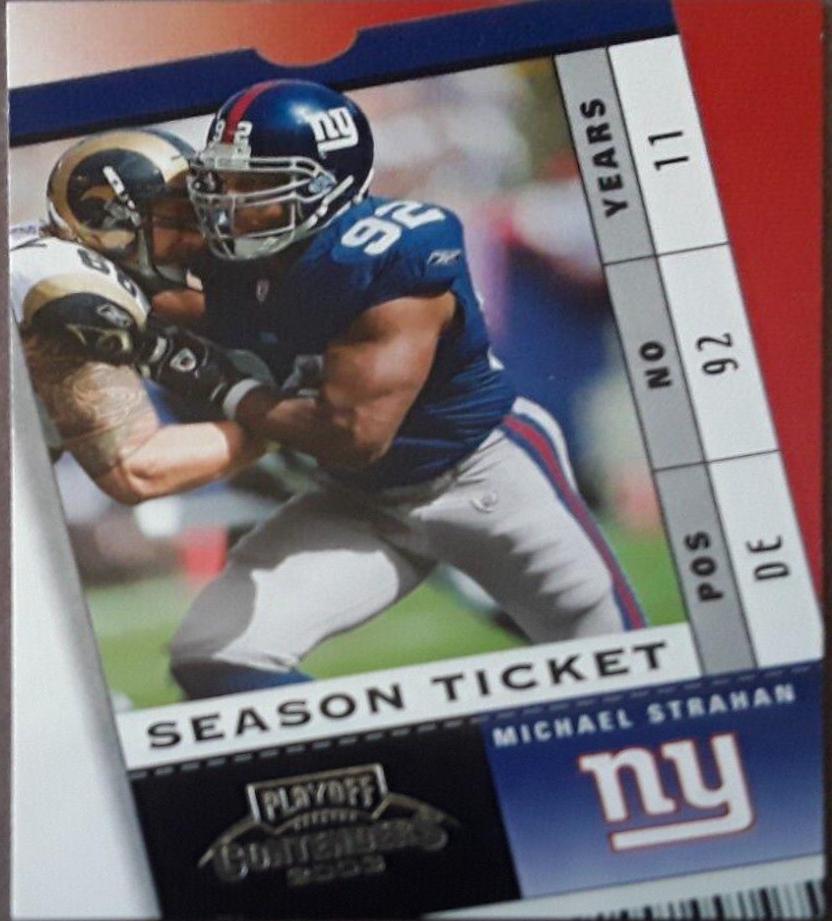 Michael Strahan #6 Football Cards 2003 Playoff Contenders