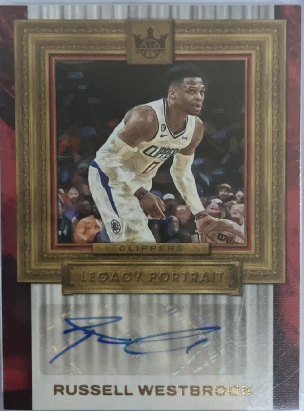 Russell Westbrook #LP-RUS Basketball Cards 2023 Panini Court Kings Legacy Portrait Signature