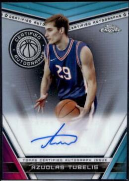 Azuolas Tubelis #CA-AT Basketball Cards 2023 Topps Chrome Certified Autograph
