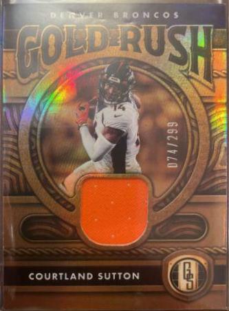 Courtland Sutton #GR-CSU Football Cards 2022 Panini Gold Standard Rush