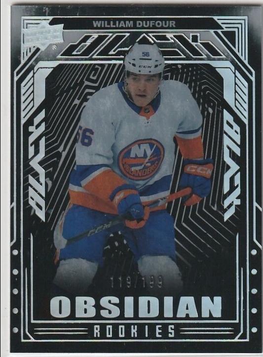 William Dufour #OR-20 Hockey Cards 2023 SPx UD Black Obsidian Rookies