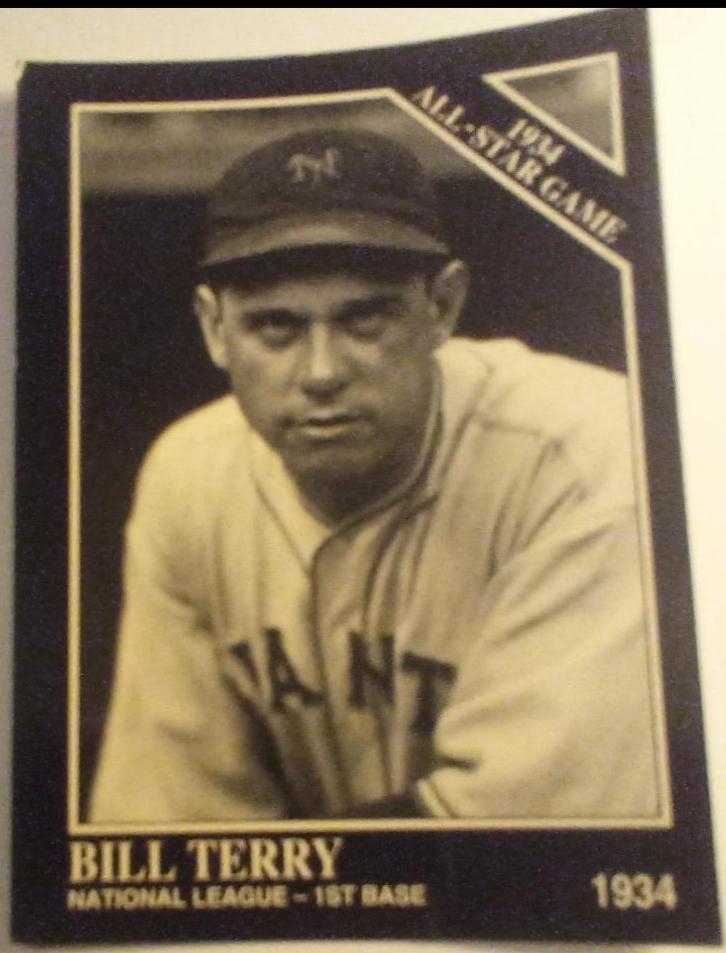Bill Terry #1100 Baseball Cards 1994 The Sportin News Conlon Collection