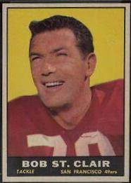 Bob St. Clair #63 Football Cards 1961 Topps