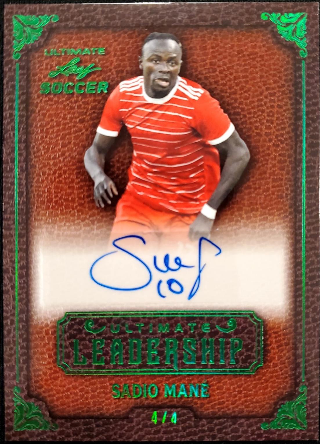 Sadio Mane #L-SM1 2022 Leaf Ultimate Leadership Autograph Soccer