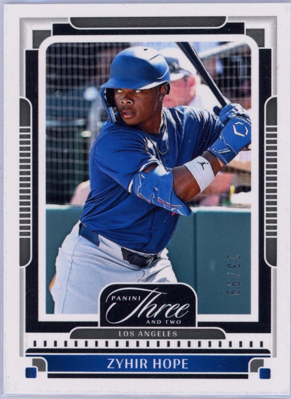 Zyhir Hope #117 2025 Panini Three and Two Baseball
