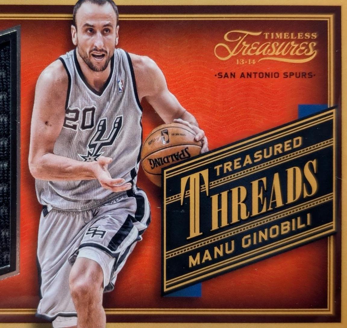 Manu Ginobili #22 2013-14 Panini Timeless Treasures Basketball Treasured Threads