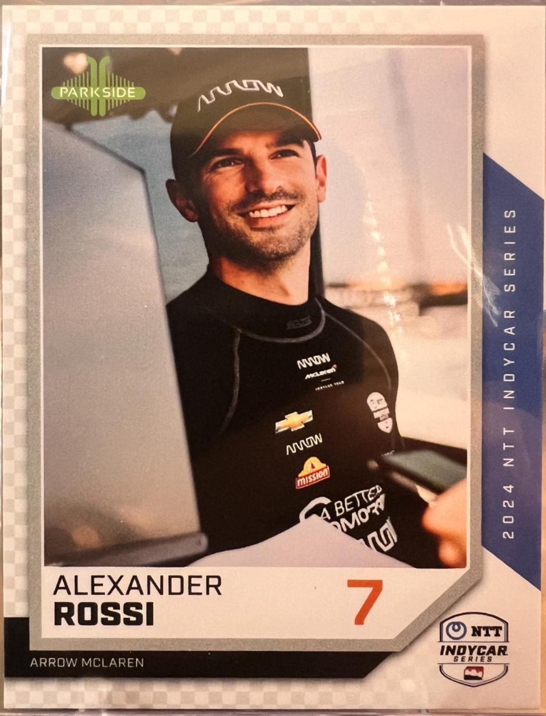 Alexander Rossi #17 Racing Cards 2024 Parkside NTT IndyCar