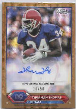 Thurman Thomas [Gold Wave Refractor] #TCA-TT