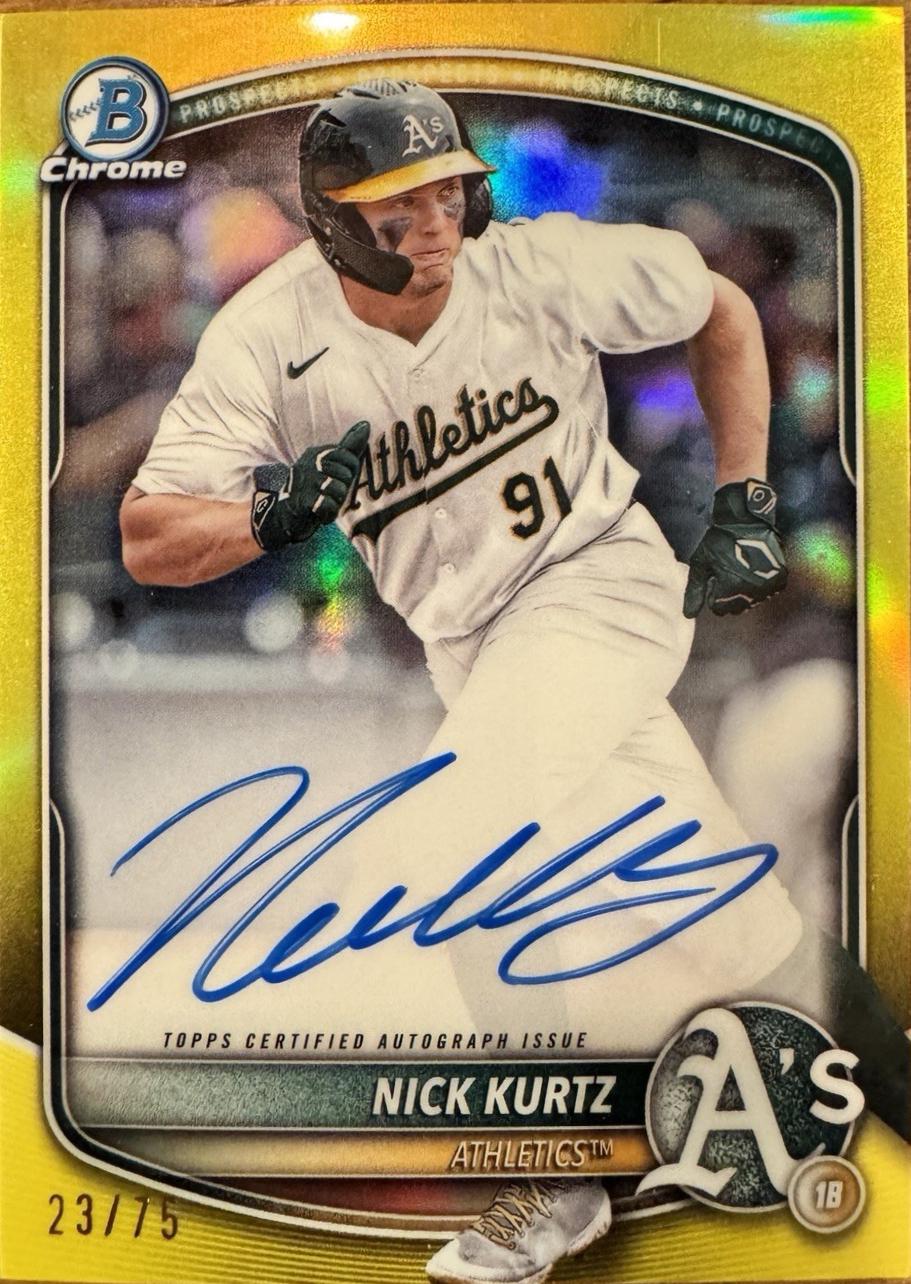 Nick Kurtz [Yellow] #CPA-NK Prices | 2025 Bowman Chrome Prospect