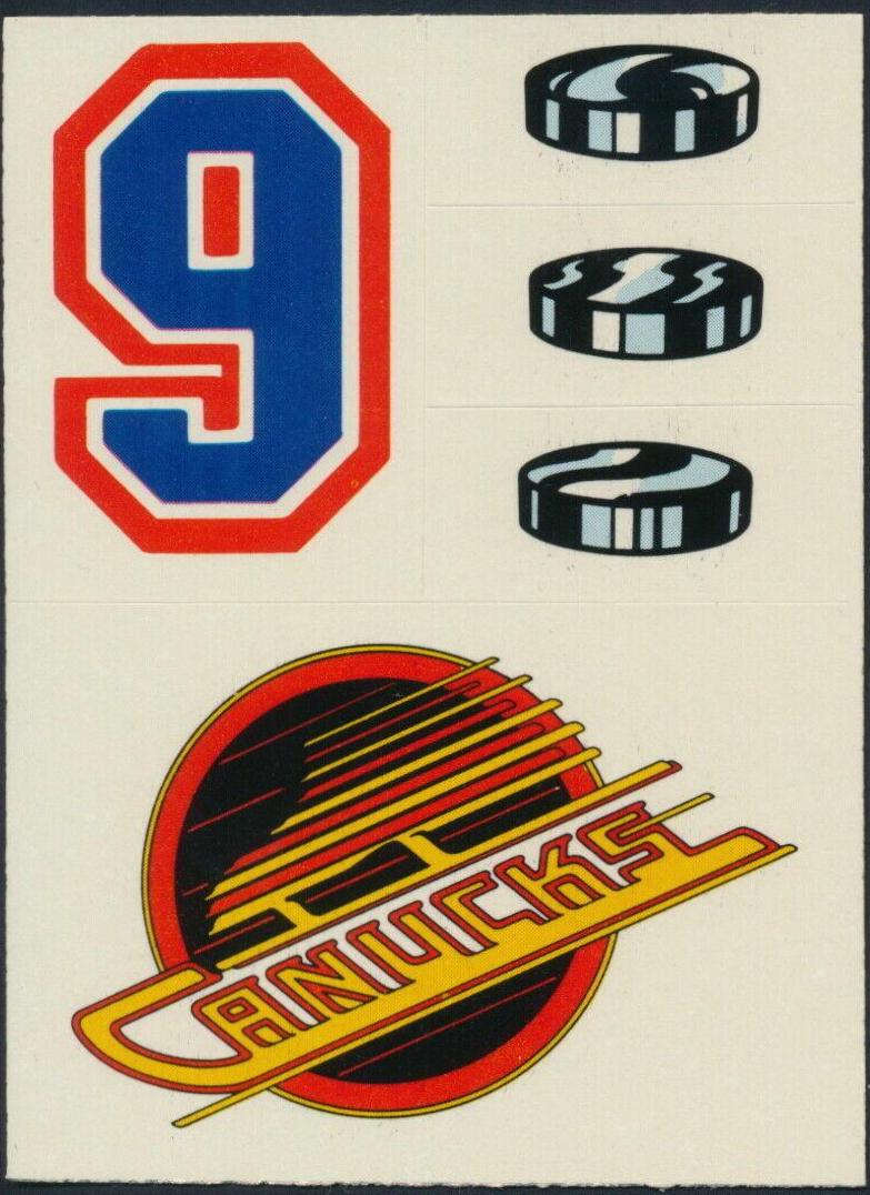 Vancouver Canucks #24 Hockey Cards 1985 Topps Stickers