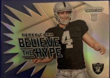 Derek Carr #BH15 Football Cards 2014 Panini Prizm Believe the Hype