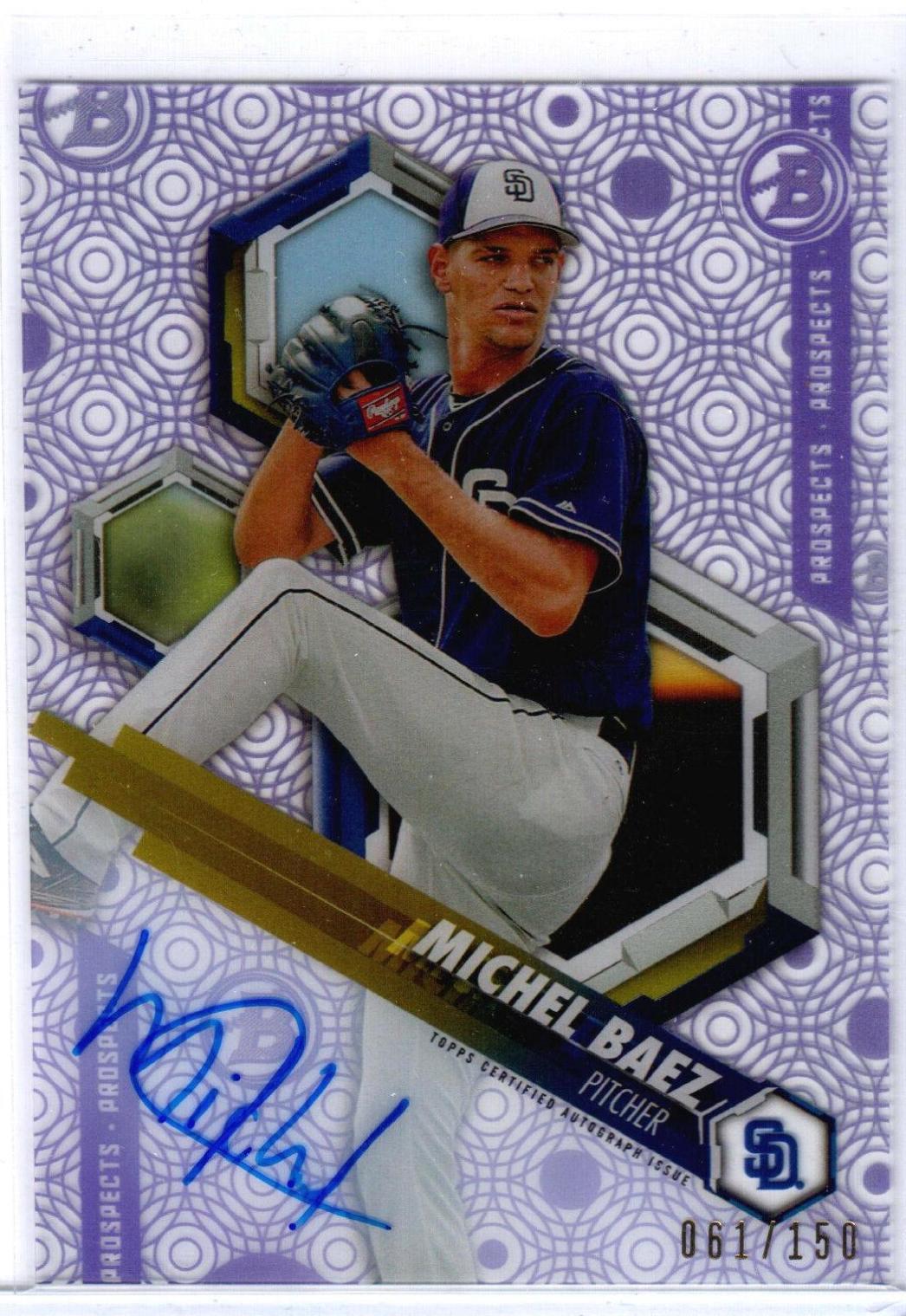 Michel Baez #MB 2018 Bowman High Tek Baseball