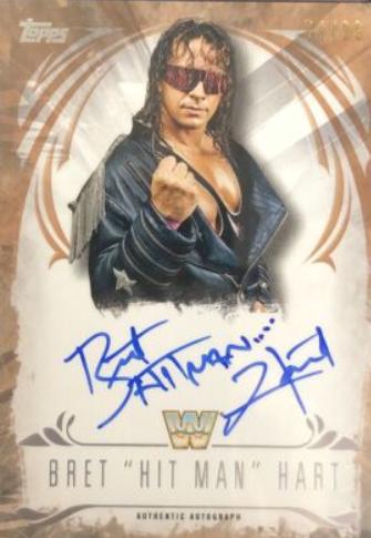 Bret Hart #UA-BH Wrestling Cards 2016 Topps WWE Undisputed Autographs