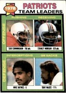 Sam Cunningham, Stanley Morgan, Mike Haynes, Tony McGee