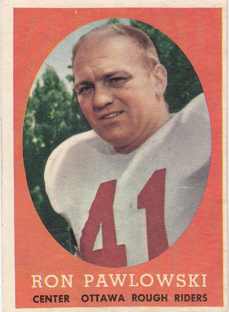 Ron Pawlowski #6 Football Cards 1958 Topps CFL