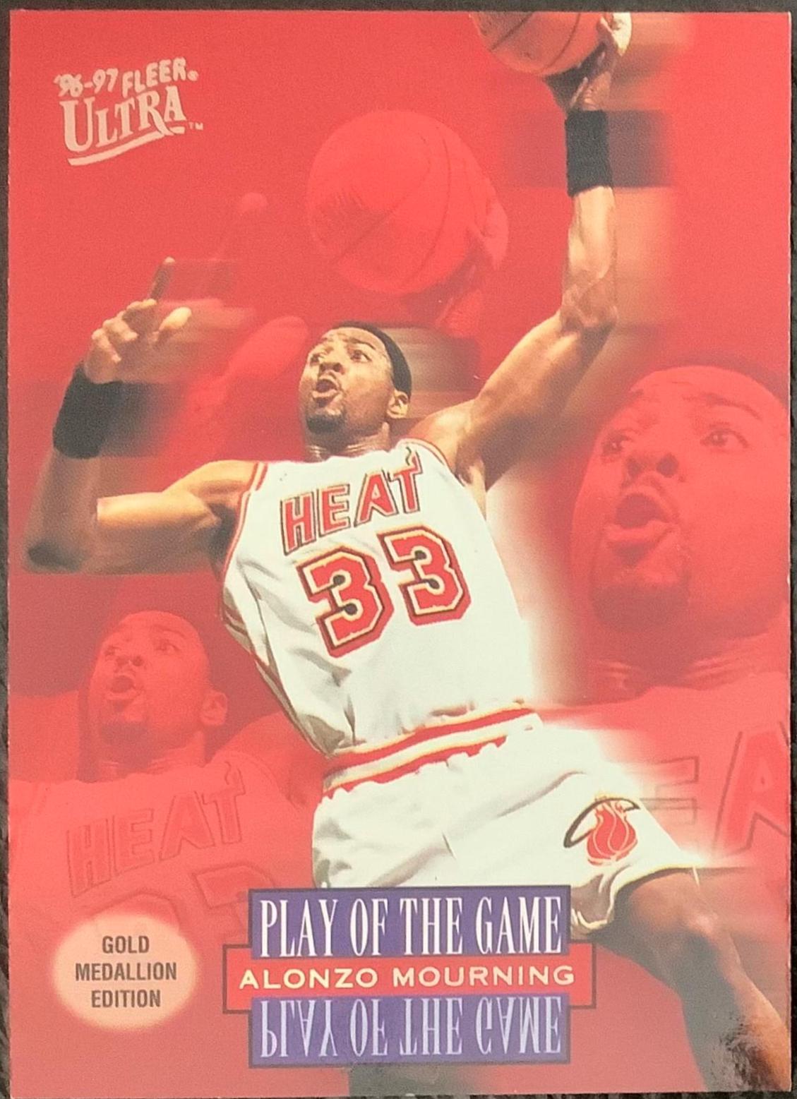 Alonzo Mourning #G-295 Basketball Cards 1996 Ultra Gold Medallion