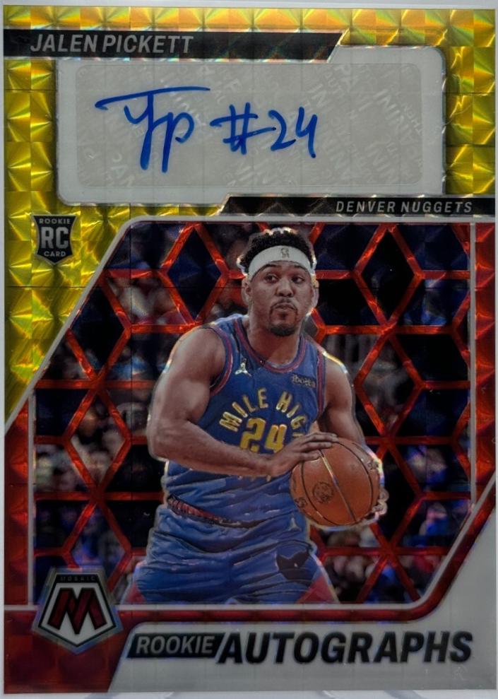 Jalen Pickett #13 Basketball Cards 2023 Panini Mosaic Rookie Autographs