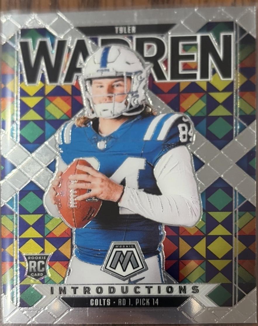 Tyler Warren #10 Prices [Rookie] | 2025 Panini Mosaic Introductions ...
