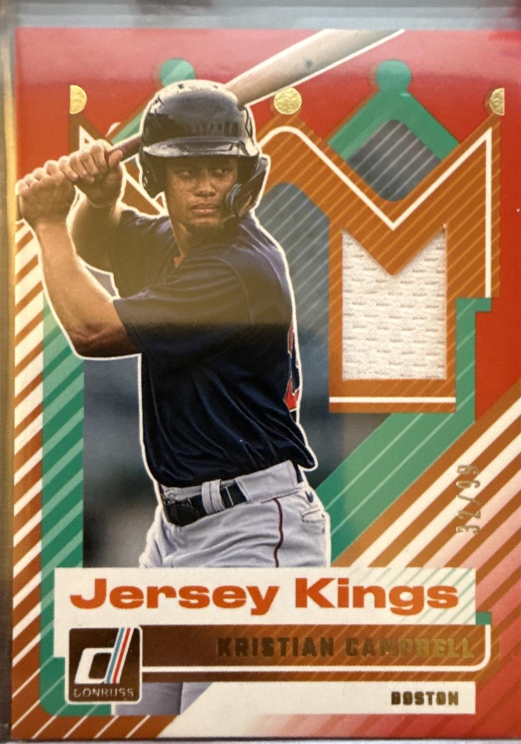 Kristian Campbell #JK-KC 2025 Panini Donruss Jersey Kings Baseball
