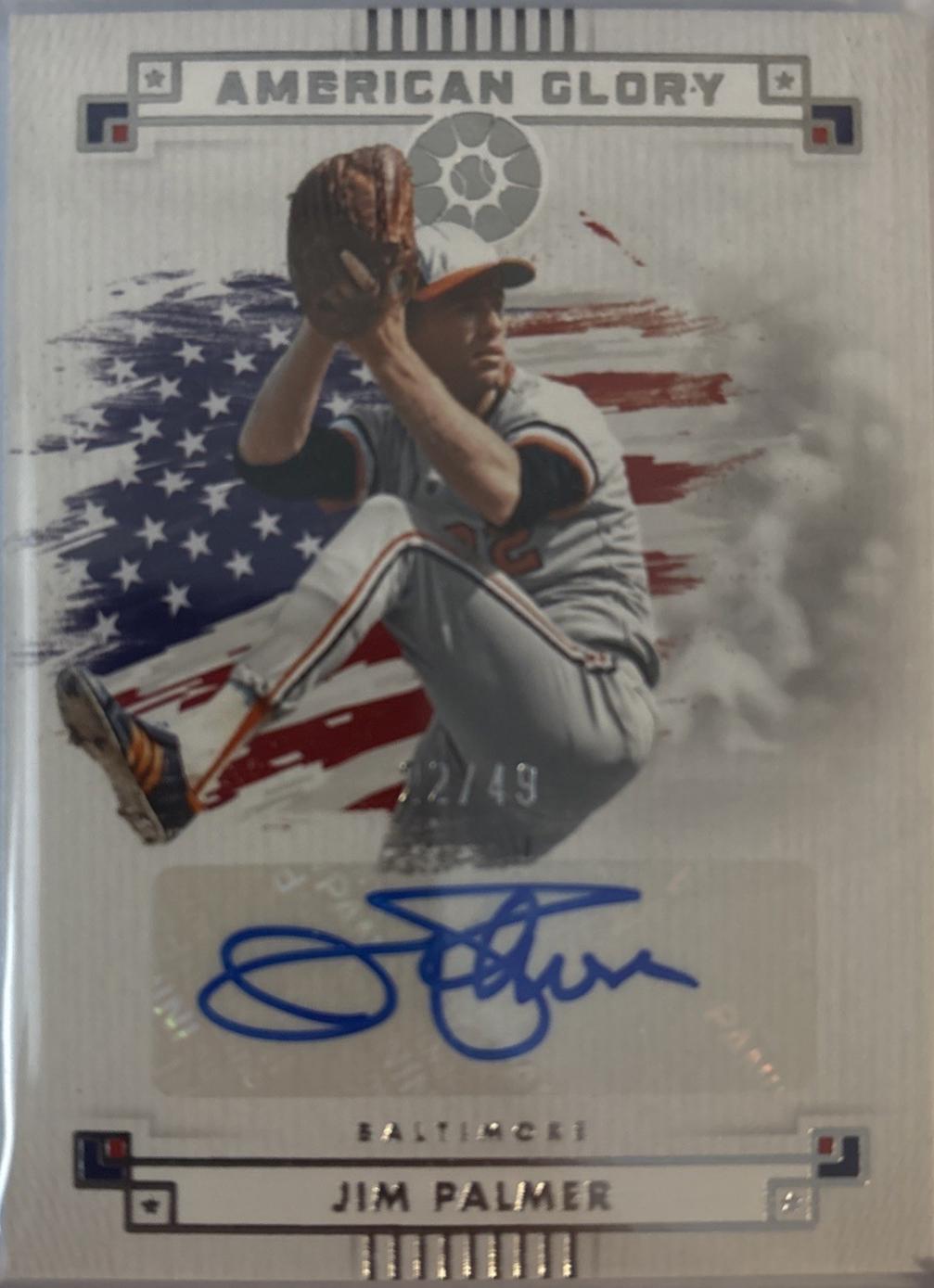 Jim Palmer #AGS-JP 2024 Panini Boys of Summer Baseball American Glory Signatures