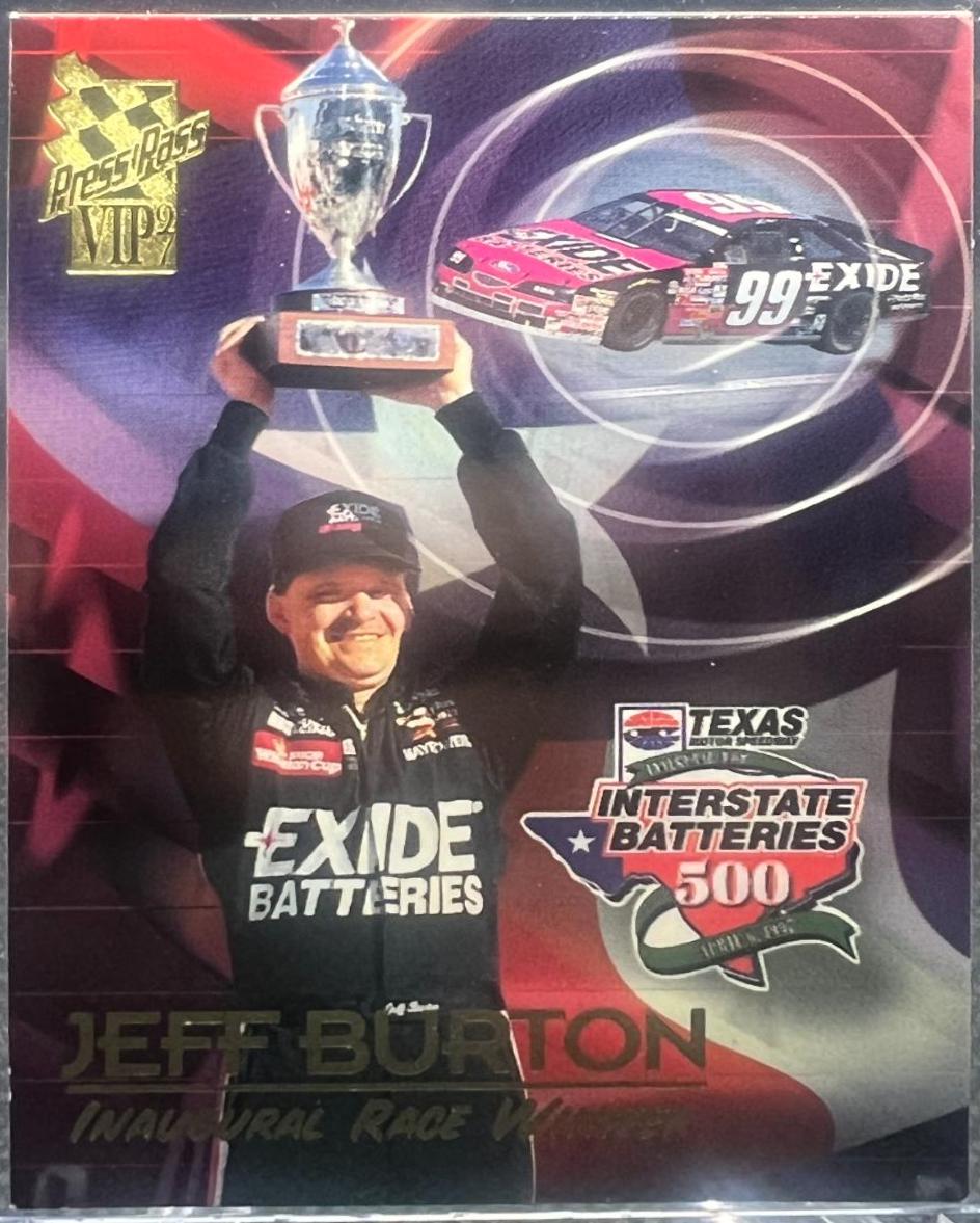 Jeff Burton - Inaugural Texas Race Winner #46 Racing Cards 1997 Press Pass NASCAR
