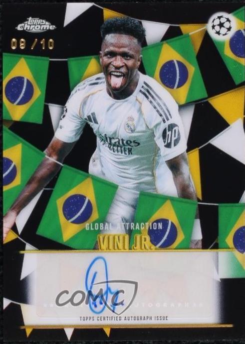Vini Jr. #GA26-VJ 2025 Topps Chrome UEFA Global Attraction Summer Of 2026 Autograph