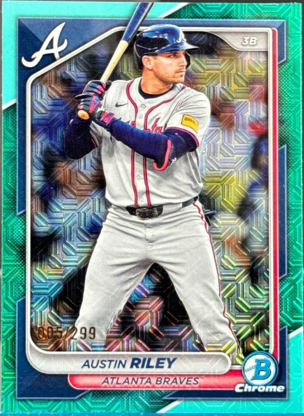 Austin Riley [Aqua Mojo Refractor] #28