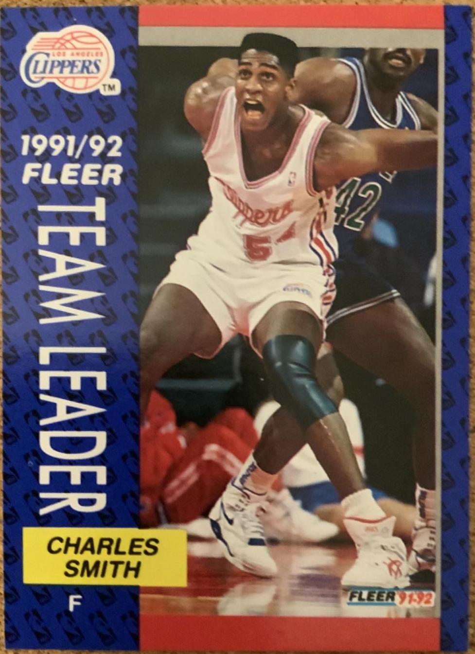 Charles Smith #383 Basketball Cards 1991 Fleer