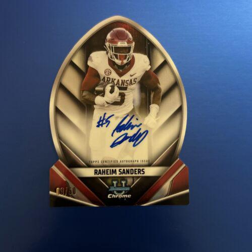 Raheim Sanders #FOFA-RS Football Cards 2023 Bowman Chrome University Future of Autographs