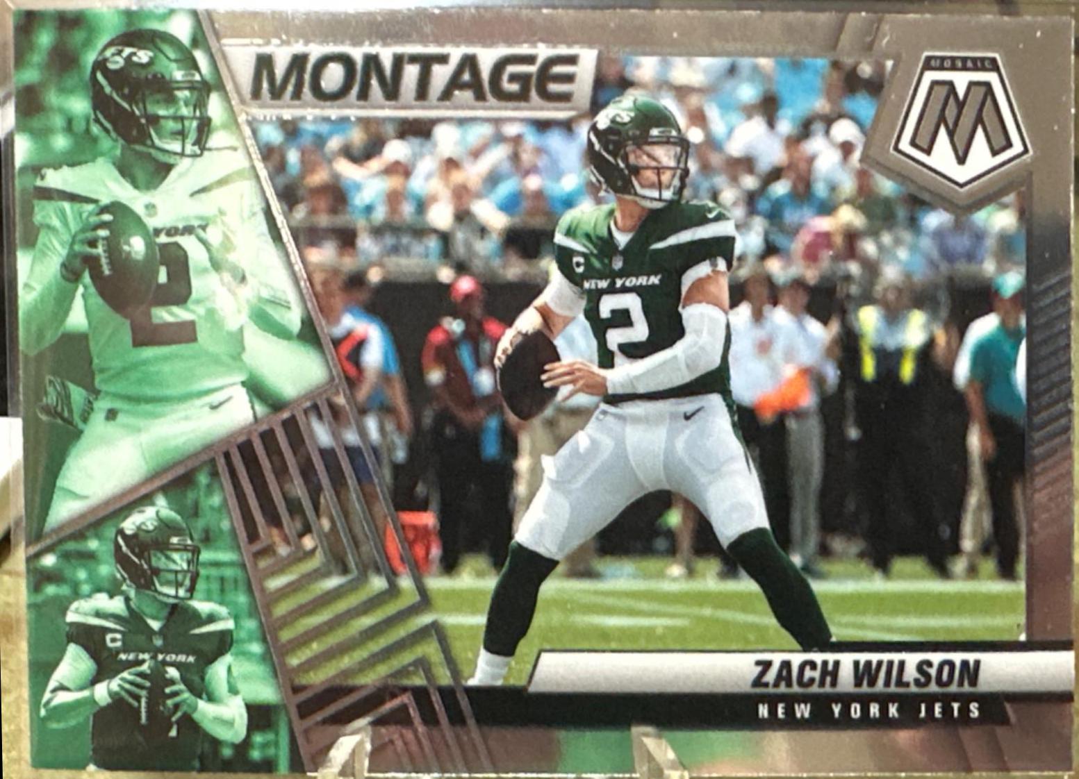Zach Wilson #M-13 Football Cards 2022 Panini Mosaic Montage