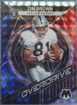 Tim Brown #OS-12 Football Cards 2022 Panini Mosaic Overdrive