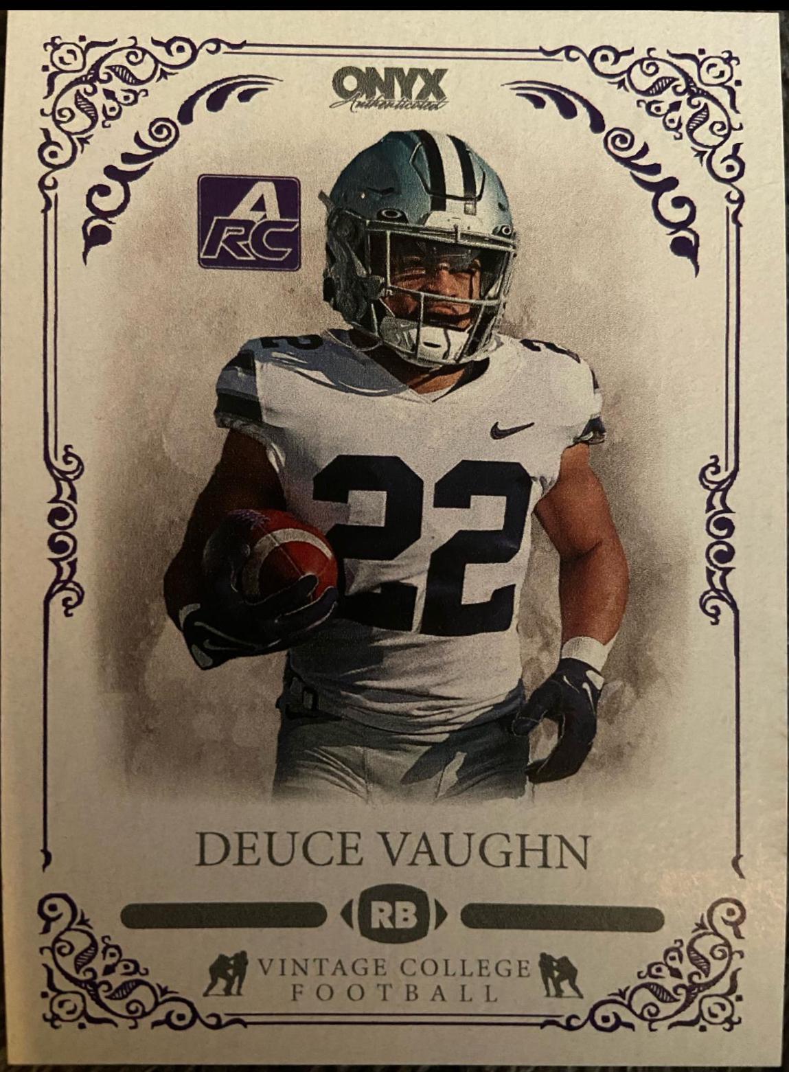 Deuce Vaughn #CFDV Football Cards 2022 Onyx Vintage College