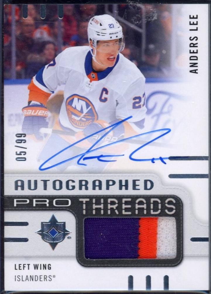 Anders Lee #PT-LE 2024 Ultimate Collection Pro Threads Autograph Hockey