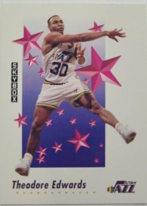 Theodore Edwards #511 Basketball Cards 1991 Skybox
