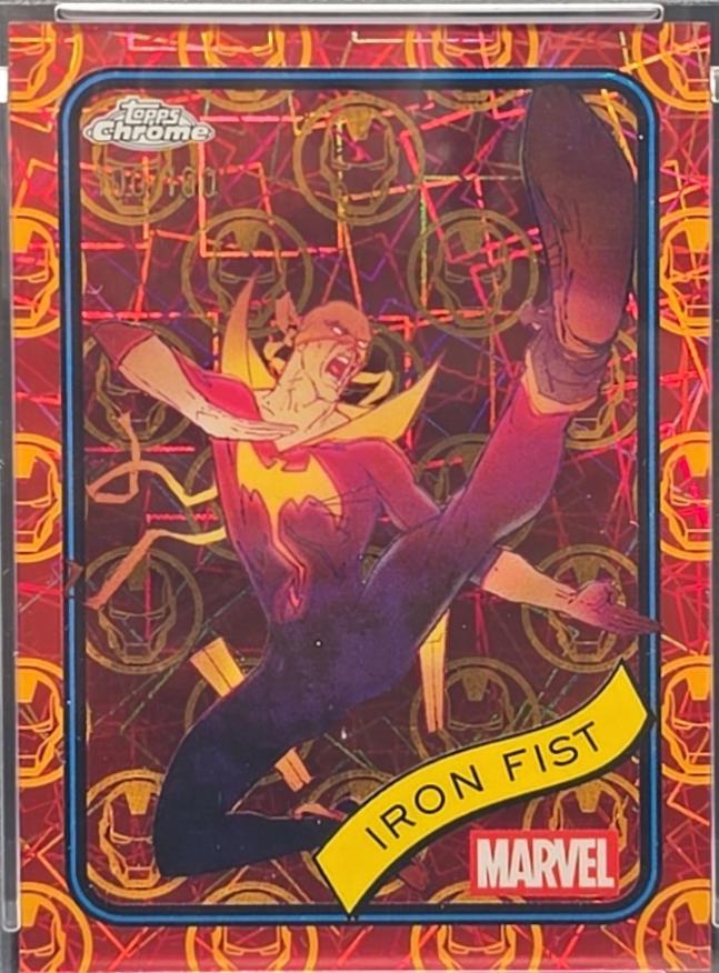 Iron Fist Iron Man Red & Gold Lazer Refractor