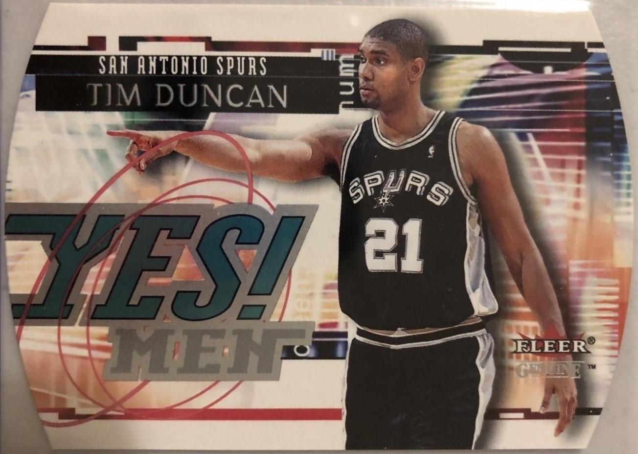 Tim Duncan #5YM Basketball Cards 2000 Fleer Genuine Yes! Men