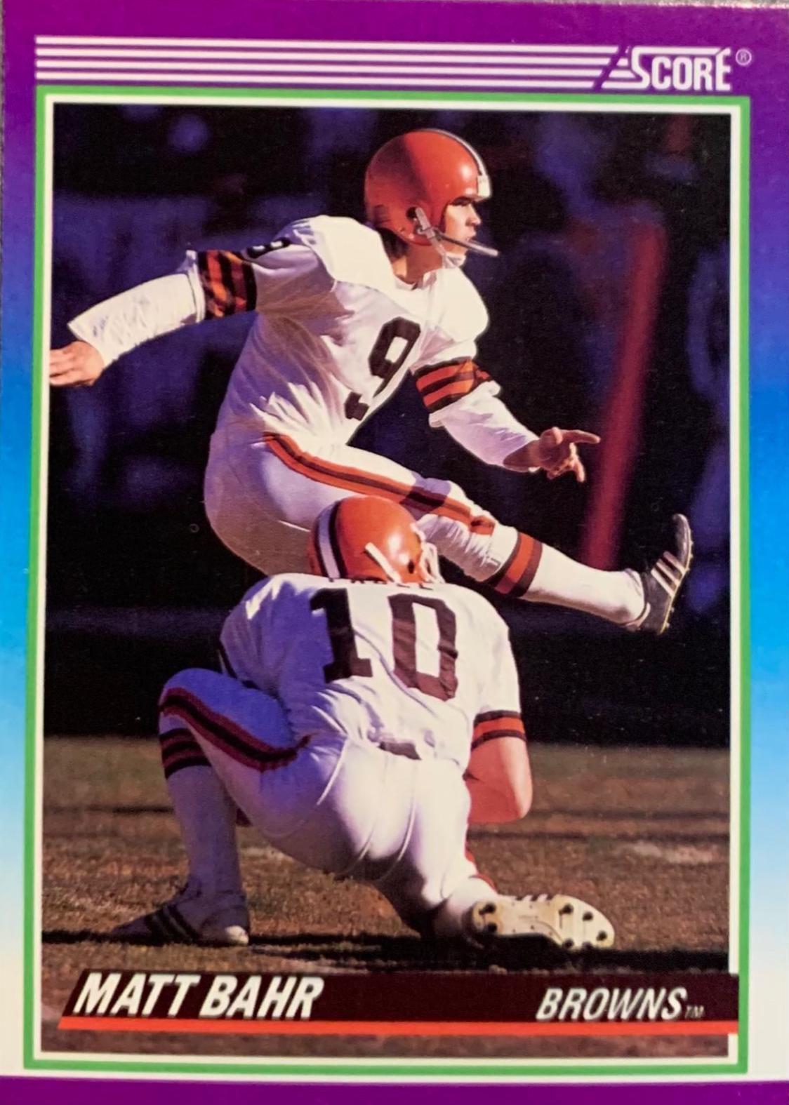 Matt Bahr #538 Football Cards 1990 Panini Score