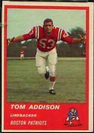 Tommy Addison #9 Football Cards 1963 Fleer