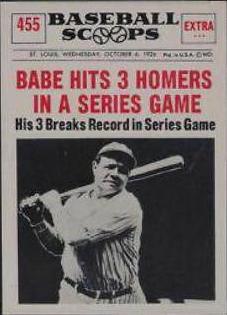 Babe Hits 3 Homers: In A Series Game