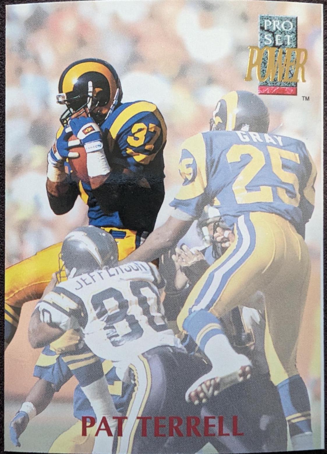 Pat Terrell #37 Football Cards 1992 Pro Set Power
